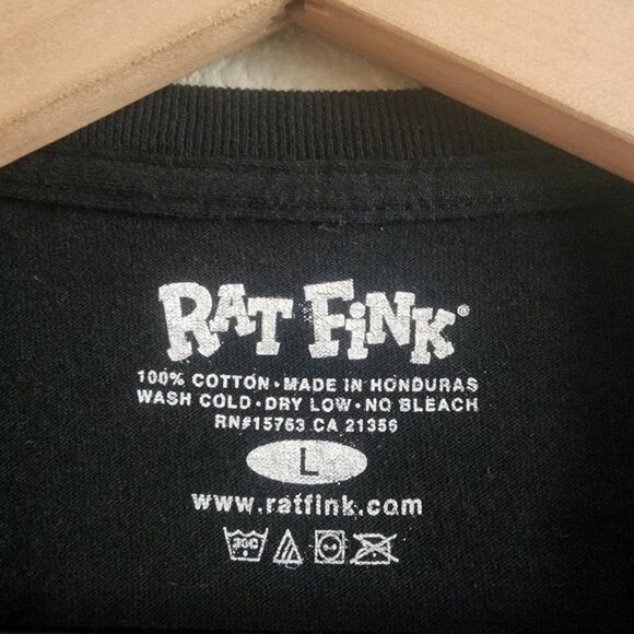 Rat Fink Shirt Mens Large Black Born Bad Ed Big Daddy Roth Hot Rod Graphic Buick - Picture 4 of 8